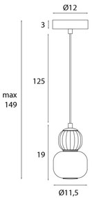 Pendul, Lustra suspendata LED Modern 5W gri inchis