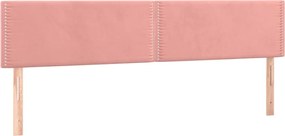 vidaXL Tăblii de pat, roz, 180x5x78/88 cm, catifea
