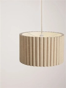 Lustra suspendata cu abajur din in galben Nos