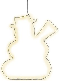 Decorațiune suspendată luminoasă cu LED Star Trading Lumiwall Snowman, înălțime 50 cm