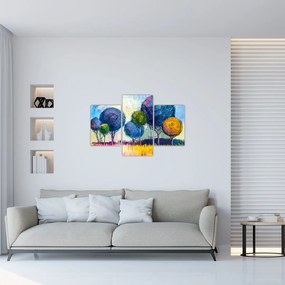 Tablou - Copaci, pictură în ulei (90x60 cm)