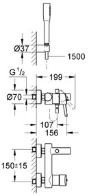 GROHE CONCETTO 32212001 - baterie pentru cadă, crom lucios