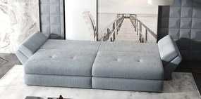 Canapea extensibilă dumonde cu ladă de depozitare si sezut confortabil din spuma high-density, Loana Zoom Gri 300x100 cm