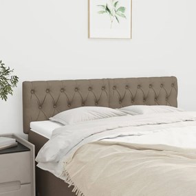 vidaXL Tăblii de pat, 2 buc, gri taupe, 80x7x78/88 cm, textil