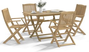 vidaXL Set mobilier de grădină, 5 piese, lemn masiv de acacia