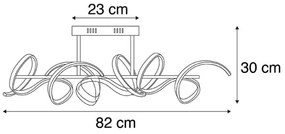 Lustră LED aplicată dimabilă CURLS LED/25,8W/230V Leuchten Direkt 19032-21