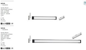 Aplica LED iluminat exterior IP65 NOVA L-100cm