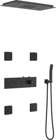 Mexen Soler set de duș încastrat, negru - 7601-04-70
