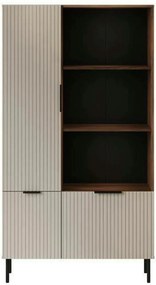 Biblioteca ALMERA TYP4, nuc/casmir, PAL laminat, 90x42x165 cm