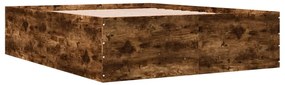 3280920 vidaXL Cadru de pat, stejar fumuriu, 150x200 cm, lemn prelucrat