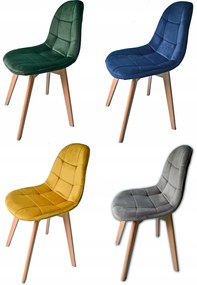 JAKS SCAUN VELUR CLASSIC GRI ÎNCHIS, STILUL SCANDINAV