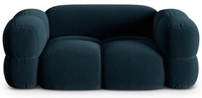 Canapea albastru-închis cu tapițerie din catifea 180 cm Loretto – Cosmopolitan Design