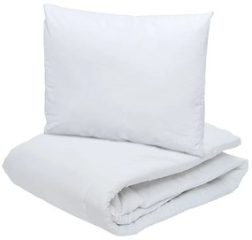 Patura de vara matlasata 140x200 cm cu perna 70x90 cm ECONOMY PEACH, albă