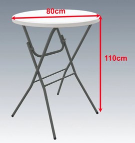 Masă rotundă pliabilă de tip „bar”