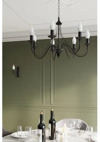 Lustră pe lanț MINERWA 5 5xE14/40W/230V negru