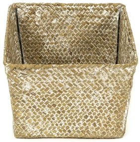 Coș tricotat compactor 30 x 20 x 13 cm, maro deschis