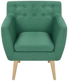 244068 vidaXL Fotoliu, verde, material textil
