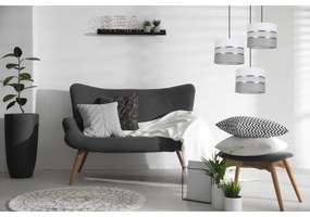 Lustră pe cablu CORAL 3xE27/60W/230V alb/gri