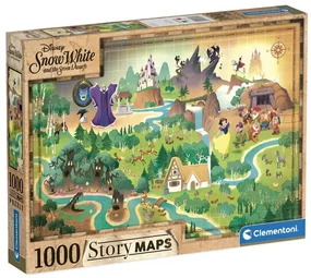 Prințesele Disney Snow White Hartă de povești puzzle 1000 de piese Clementoni