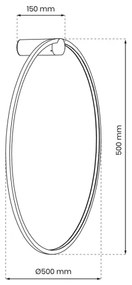 LED Aplica SATURNO LED/25W/230V pr. 50 cm IP44 auriu