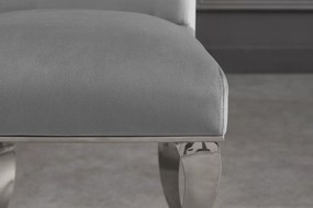 Set 2 scaune Modern Barock, argintiu/ catifea gri