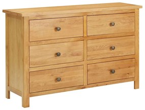 vidaXL Dulap cu sertare, 105 x 33,5 x 73 cm, lemn masiv stejar