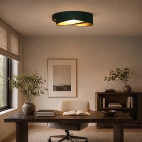 BRILAGI - Lampă LED dimerizabilă VELVET TWIST LED/36W/230V CCT Ø 65 cm WT verde/auriu + telecomandă