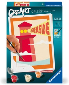 CREART PICTURA PE NUMERE PENTRU COPII FAR PE PLAJA - RAVENSBURGER (RVSPBN23899)