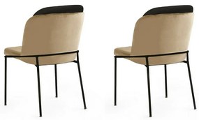 Set de scaune de sufragerie Dore Beige and Black,2 buc.