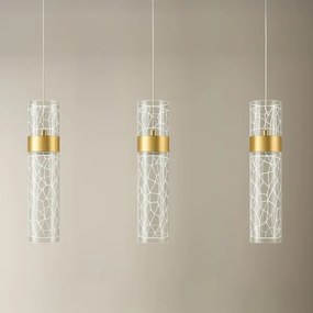 Lustră LED suspendată pe cablu LAGOS, 24W/230V, auriu