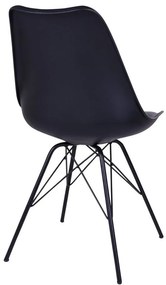 Scaune de dining negre 2 buc. Oslo – House Nordic