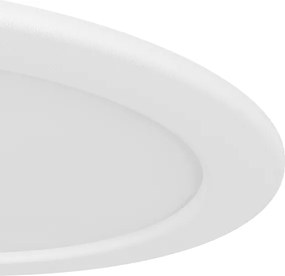 Eglo 901432-LED RGBW Plafonieră FUEVA-Z cu sticlă fumurie și iluminare de fundal, LED/9,5W/230V Ø16,8 cm IP44 alb