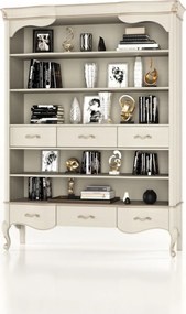Bibliotecă lemn masiv Celisea, 160 × 53 × 220 cm - Ivoire