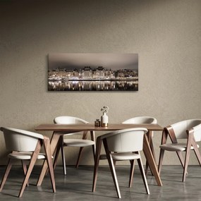 Tablou cu orașul în amurg (120x50 cm)