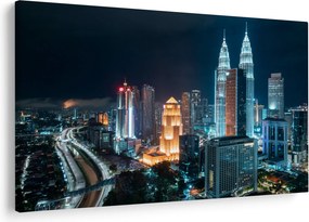 Tablou - Noaptea în Kuala Lumpur (90x60 cm)