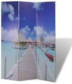 240474 vidaXL Paravan de cameră pliabil, 120 x 170 cm, plajă
