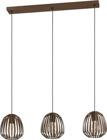 Eglo 901098 - Pendul pe cablu ESPINAL, 3xE27/40W/230V, bronz