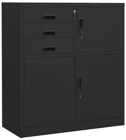 vidaXL Dulap de birou, antracit, 90x40x102 cm, oțel