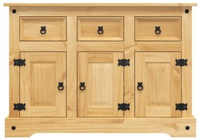 Servanta Corona, maro, 112x43x78 cm, lemn masiv de pin mexican