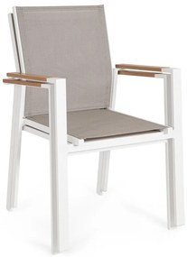 Scaune de grădină albe 4 buc. din metal Heta – Bizzotto