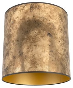 Abajur bronz 40/40/40 cu interior auriu