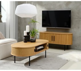 Măsuță de cafea în culoare naturală cu aspect de lemn de stejar 60x120 cm Nola – Unique Furniture