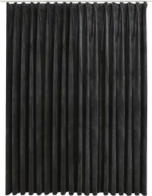 vidaXL Draperie opacă, antracit, 290 x 245 cm, catifea, cu cârlige
