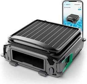 Skimer pentru curatarea suprafetei apei din piscine Wybot F1, Alimentare solara / DC, Pana la 8 ore, 7 l, Aplicatie mobila, Negru