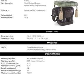 Taburete deosebit design LUX Elephant