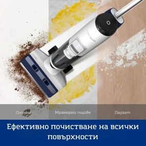 Aspirator vertical Tineco iFloor 5 Breeze, 190W, 30 ml/min, 0.8 L apa murdara/0.7 L apa curata, Uscare cu perie, Alb/Gri