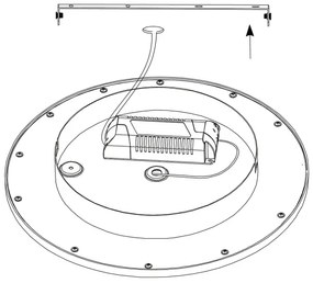 Eglo 97958 - Plafonieră LED SARSINA-C RGBW, 16 W, 230 V, cu telecomandă inclusă