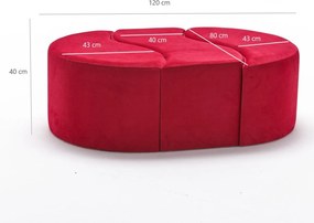 Taburet Alya Puf Red