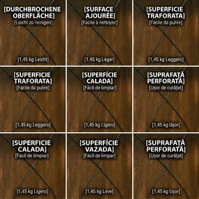 HOMCOM Parascântei pentru Șemineu din 3 Părți Pliabil cu Decorațiuni, Paravan de Protecție din Metal, 126x2x76 cm, Negru | Aosom Romania
