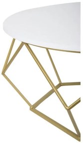 Măsuță de cafea DIAMOND 41,5x90 cm aurie/albă